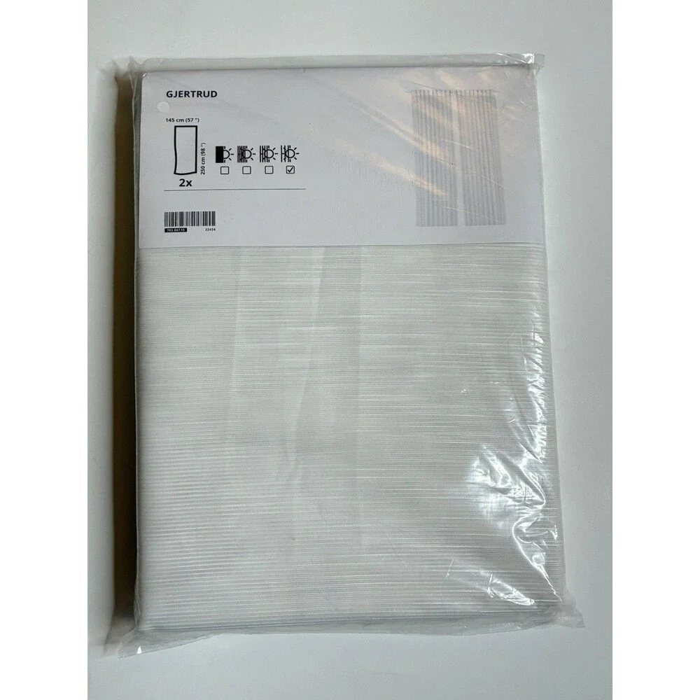 1 Pair Ikea Gjertrud Sheer Curtains 2 Panels 57